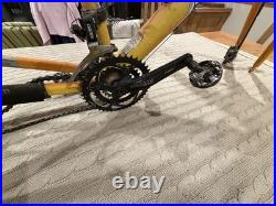 1990s Cannondale F600 MTB Vintage Frame Yellow Pearl Medium size. Made In USA