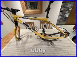 1990s Cannondale F600 MTB Vintage Frame Yellow Pearl Medium size. Made In USA