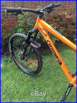 2016 Orange Crush Mountain Bike Large Frame Good Used Condition Some Upgrades