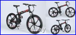 24/26 Folding Mountain Bike Full Suspension, Disc Brakes, Lightweight Frame