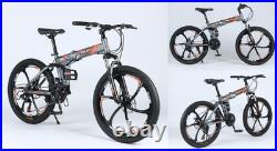 24/26 Folding Mountain Bike Full Suspension, Disc Brakes, Lightweight Frame