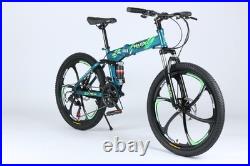 24/26 Folding Mountain Bike Full Suspension, Disc Brakes, Lightweight Frame