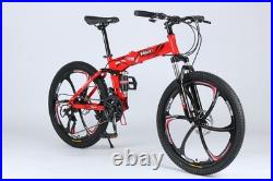 24/26 Folding Mountain Bike Full Suspension, Disc Brakes, Lightweight Frame