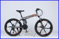 24/26 Folding Mountain Bike Full Suspension, Disc Brakes, Lightweight Frame