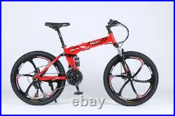 24/26 Folding Mountain Bike Full Suspension, Disc Brakes, Lightweight Frame