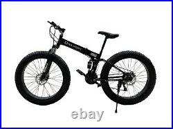 26 FAT Tire Mountain Bike 21 Speed MTB Frame Bicycle Full Suspension Men/Women