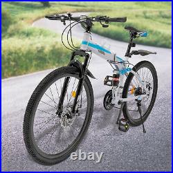 26 Folding Mountain Bike 21 Speed Men Bikes MTB Bicycle School Dual Disc Brake 26 Folding Mountain Bike 21 Speed Men Bikes MTB Bicycle School Dual Disc Brake