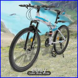 26 Folding Mountain Bike 21 Speed Men Bikes MTB Bicycle School Dual Disc Brake