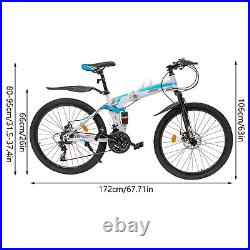 26 Folding Mountain Bike 21 Speed Men Bikes MTB Bicycle School Dual Disc Brake 26 Folding Mountain Bike 21 Speed Men Bikes MTB Bicycle School Dual Disc Brake