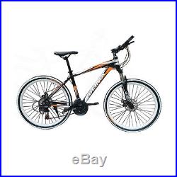 26'' Mountain Aluminum Bike Bicycle Alloy Frame 21 Gears Disc Brakes Cycling