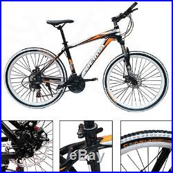 26 inch Mountain Aluminum Bike Alloy Frame 21 Gears Disc Brakes Cycling Bicycle