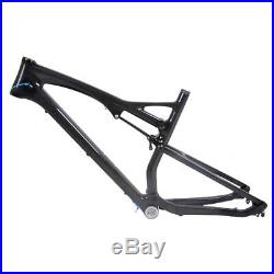 26er MTB Frame Full Suspension Carbon Bike Frame 3K Glossy BSA Bicycle 21 QR