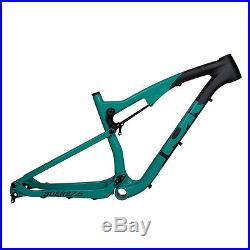 27.5er 20 Full Suspension Carbon Frame MTB Mountain Bike Green Glossy Matt BSA