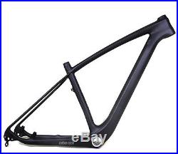 29er 19 Carbon MTB Frame 142mm Thru Axle BB30 UD Matt Mountain Bike Clamp 12mm