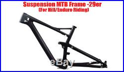 29er 2.4'' Full Suspension Carbon MTB Frame, 15/17/19 PF30 DISC Bike framesets