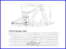 29er 2.4'' Full Suspension Carbon MTB Frame, 15/17/19 PF30 DISC Bike framesets