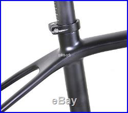 29er Carbon Mountain Bike Frame Fork Handlebar Stem 19 Matt 142mm Thru Axle BSA