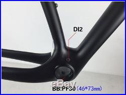 29er T800 Full Carbon UD Matte Mountain Bike Bicycle Frame 15/17/19/21 PF30 MTB