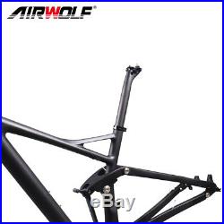 29er full suspension carbon mtb bike frame/aluminium alloy fork/carbon seatpost