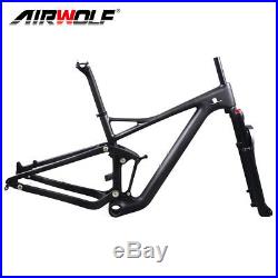 29er full suspension carbon mtb bike frame/aluminium alloy fork/carbon seatpost