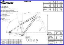 BIRD Zero 29 Mint Green Large Hardtail Trail Mountain Bike Frame Very Nice 29er