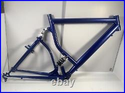 Blue Mountain Bike Frame ONLY Suspension Aluminium & Steel Frame Le Ballistic