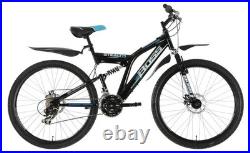 Boss Stealth Mountain Bike Mens Full Suspension 26 Wheel 18.5 Frame Black/Blue