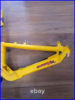 Cannondale Super V500 Full Suspension Frameset In YellowithBlack/Red USED Cannondale Super V500 Full Suspension Frameset In YellowithBlack/Red USED