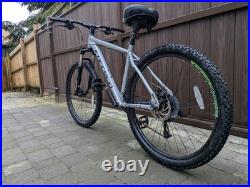 Carrera Valour Disc Mens Mountain Bike Silver 18inch Frame