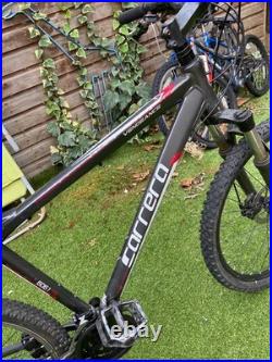 Carrera vengeance mountain bike, 20 frame, 26wheels, with custom seat