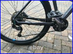 Cube mountain bike, black and blue. Frame Size 48cm, Wheel Size 29