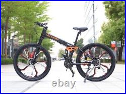 Cyrusher Mountain Bike 27 Speed Shimano Shifter Full Suspension Folding Bicycle