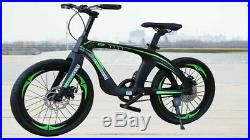 DOUBLE DISC Brake 20 Kids Mountain Bike Green & Black magnesium alloy frame
