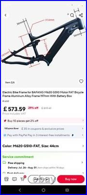 Dengfu 29er Ebike M620 g510 fat frame