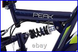 Full Suspension Mountain Bike Mens Womens Peak 26 Wheel Bike 19 Frame 21 Speed Full Suspension Mountain Bike Mens Womens Peak 26 Wheel Bike 19 Frame 21 Speed