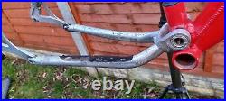 GT LTS 2000 Retro Mountain Bike Frame Mtb Full Suspension Red Silver Size Large