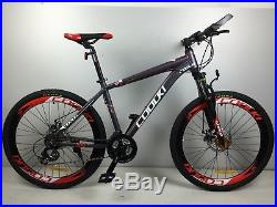 Grey 26 Alloy Frame Mountain Bike Bicycle Shimano 21 Speed Up To 5.9 Tall
