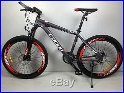 Grey 26 Alloy Frame Mountain Bike Bicycle Shimano 21 Speed Up To 5.9 Tall