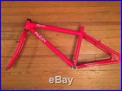 Klein Fervor Aluminum Mountain Bike Frame & Fork Made In USA 1990's Pink Small