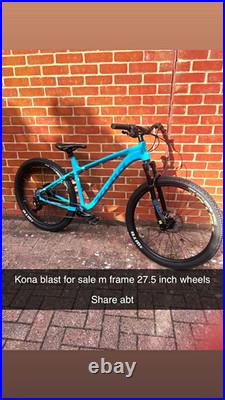 Kona Blast Mountain Bike 27.5in M Frame Blue Hydraulic Disc Front Suspension