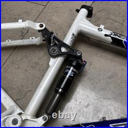 Kona Kikapu Full Suspension Mountain Bike Frame 18 with Fox Rear Shock Blue Retro Kona Kikapu Full Suspension Mountain Bike Frame 18 with Fox Rear Shock Blue Retro