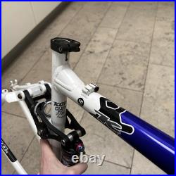 Kona Kikapu Full Suspension Mountain Bike Frame 18 with Fox Rear Shock Blue Retro Kona Kikapu Full Suspension Mountain Bike Frame 18 with Fox Rear Shock Blue Retro
