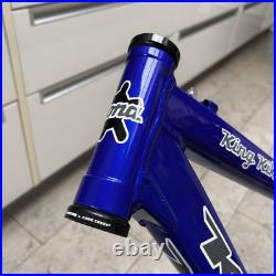 Kona Kikapu Full Suspension Mountain Bike Frame 18 with Fox Rear Shock Blue Retro Kona Kikapu Full Suspension Mountain Bike Frame 18 with Fox Rear Shock Blue Retro