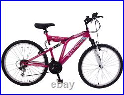 Ladies Bike Full Suspension Mountain Bike Blush 26 Wheel 19 Frame Pink MTB
