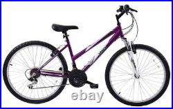 Ladies Mountain Bike Mountaineer 26 Wheel 16 Frame Womens Suspension Purple