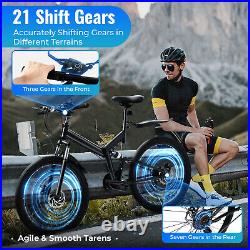 Mens Mountain Bike Mountaineer 26 Wheel 19 Frame Suspension 21-Speed Black
