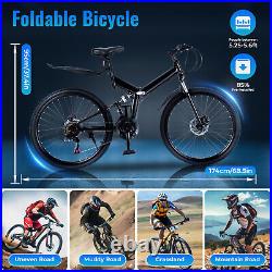 Mens Mountain Bike Mountaineer 26 Wheel 19 Frame Suspension 21-Speed Black
