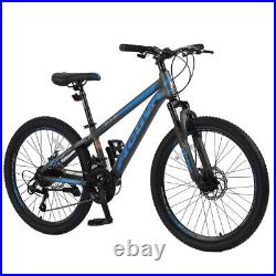 Mountain Bike 24 Fat Tyre Bike 21 Speed MTB Frame Bicycle Front Suspension NEW