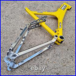 Mountain Cycles CXS Full Suspension Mountain bike frame Aluminium Tubing Yellow