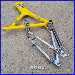 Mountain Cycles CXS Full Suspension Mountain bike frame Aluminium Tubing Yellow